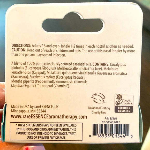 NIB (2) Breathe Ease (Organic) – Essential Oil Aromatherapy Inhalers,Bundle of 2 - Picture 4 of 4